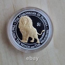 NOUVELLE-ZÉLANDE 1$ DOLLAR 2006 Les Chroniques de Narnia Le LION 1 Oz 999 Argent + BOÎTE