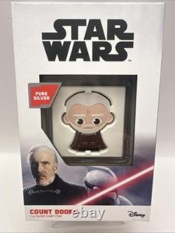 New Zealand Mint Star Wars Comte Dooku 2023 1 oz. Argent 999 #00452