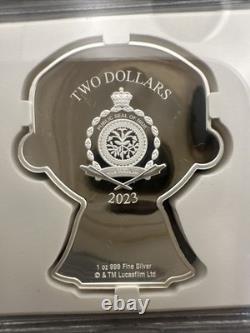 New Zealand Mint Star Wars Comte Dooku 2023 1 oz. Argent 999 #00452