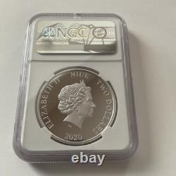 Ngc 2020 Niue L'Empire Contre-Attaque 40e Anniversaire. Premières Éditions Pf70 Uc