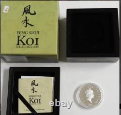 Niue 2012 – Pièce de 2 $ en argent colorisée de 1 oz, poisson koï Feng Shui, la plus belle au monde