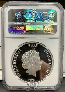 Niue 2016 $2 Star Wars Han Solo Proof 1 Oz. 999 Silver Coin Ngc Pf 70 Ucam