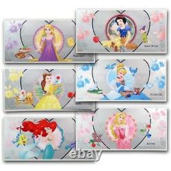 Niue- 2018 Silver Disney Princess Six Silver Note Set (avecalbum)