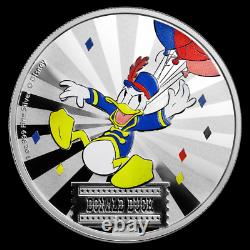 Niue 2019 1 Oz Pièce De Preuve En Argent Disney Donald Duck Carnaval