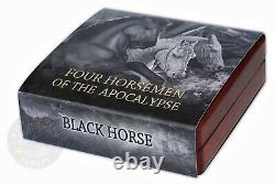 Niue 2020 Quatre Cavaliers De L'apocalypse Black Horse 5 $ Pièce D'argent 2 Oz