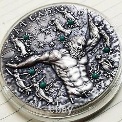 Niue 2020 Titans Atlas Glow In The Dark $2 Pièce D’argent 2 Oz