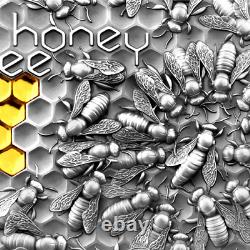 Niue 2021 Honey Bee 5 $ Pièce D'argent 2 Oz