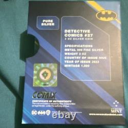 Niue 2023 Bandes Dessinées Détectives #27 Batman 2 oz. 999 Pièce d'Argent Monnaie de Nouvelle-Zélande