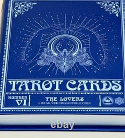Niue Nouvelle-Zélande NZ Mint Cartes de Tarot #6 VI Les Amoureux Pièce en Argent de 1 oz