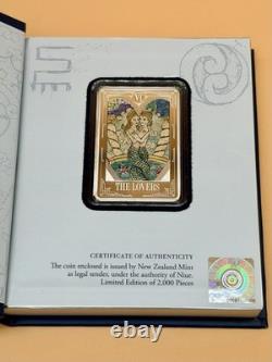 Niue Nouvelle-Zélande NZ Mint Cartes de Tarot #6 VI Les Amoureux Pièce en Argent de 1 oz