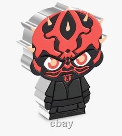 Niue Star Wars 2022 Chibi Dark Maul pièce en argent proof 1 oz Nouvelle-Zélande Mint
