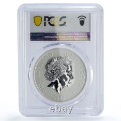 Nouvelle-Zélande 1 dollar Rowi Kiwi avec poussin pièce d'argent Faune MS70 PCGS 2005