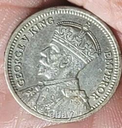 Nouvelle-Zélande 1935 3 Pence Clé Date Rare CH AU, Lustre, Détail, Bande de Couronne Complète