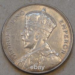 Nouvelle-Zélande 1935 Demi-Couronne AU avec Lustre Comme Illustré