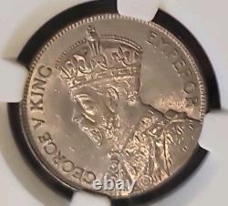 Nouvelle-Zélande 1936 Florin Superbe Gem BU RARE Date Clé Faible Tirage 160k NGC 63PQ LV