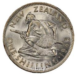 Nouvelle-Zélande, 1943 George VI Shilling. PCGS MS 63. 900 000 frappe