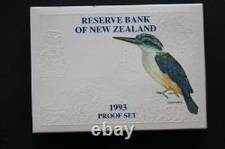 Nouvelle-Zélande 1993 Ensemble de pièces en épreuve ARGENT 2 $ MARTINET (Ay210302/K2)