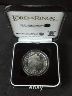 Nouvelle-Zélande 2003 – Pièce dorée en argent sterling Belle Épreuve – Le Seigneur des anneaux