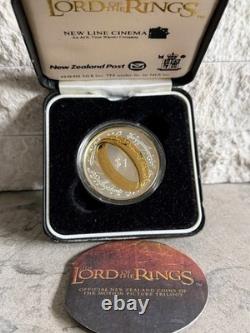 Nouvelle-Zélande 2003 Pièce en Argent Sterling Proof - Gildée Le Seigneur des Anneaux
