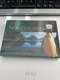 Nouvelle-Zélande 2005 Ensemble de pièces de monnaie en argent Preuve Fiordland Penguin