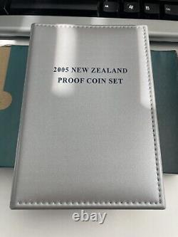 Nouvelle-Zélande 2005 Ensemble de pièces de monnaie en argent Preuve Fiordland Penguin