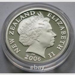 Nouvelle-Zélande 2006 Pièce de 5 Dollars en Argent Proof Faucon! Rare