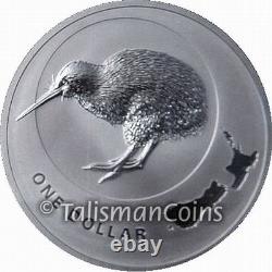 Nouvelle-Zélande 2009 KIWI BIRD Icônes 1 $ 1 once troy d’argent pur Dollar BU dans l’emballage d’origine complet (OGP)