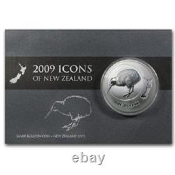 Nouvelle-Zélande - 2009 - Pièce en argent non circulée de 1 OZ - Pièce Kiwi ! Rarissime