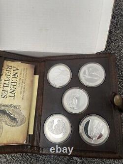 Nouvelle-Zélande 2010 - Ensemble de pièces en argent de 5 x 1 oz sur les reptiles anciens