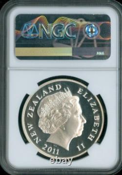 Nouvelle-Zélande 2011 Argent 5 Dollars Épreuve NGC PF68 Ultra Cameo Qualité MAC