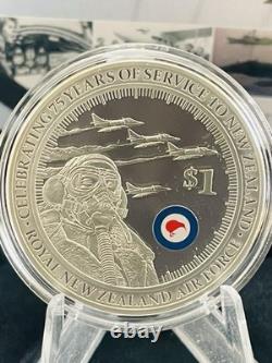 Nouvelle-Zélande 2012 - 75 ans de la RNZAF - Pièce en argent proof de 1 oz