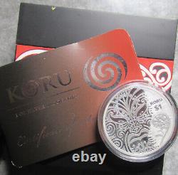 Nouvelle-Zélande 2013 Art Maori Koru Pièce de monnaie d'argent 1 dollar Belle