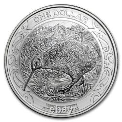 Nouvelle-Zélande - 2019 1 OZ Pièce en Argent Kiwi Série - Pièce Kiwi Brun
