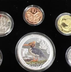 Nouvelle-Zélande - 2021 - Ensemble de pièces de monnaie en monnaie de preuve - Canard merganser de l'île Auckland