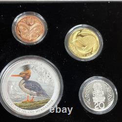 Nouvelle-Zélande - 2021 - Ensemble de pièces de monnaie en monnaie de preuve - Canard merganser de l'île Auckland