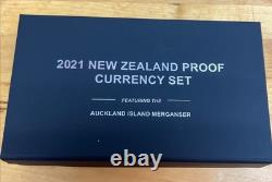 Nouvelle-Zélande - 2021 - Ensemble de pièces de monnaie en monnaie de preuve - Canard merganser de l'île Auckland