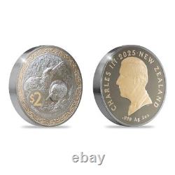 Nouvelle-Zélande 2025 2 OZ Pièce Kiwi Proof Black Proof Kiwi Rowi