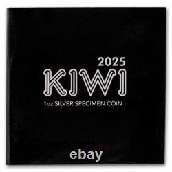 Nouvelle-Zélande 2025 pièce spécimen Kiwi 1 oz en argent 99,9 %