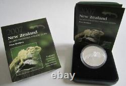 Nouvelle-Zélande 5 Dollars 2007 Faune Tuatara Argent Épreuve