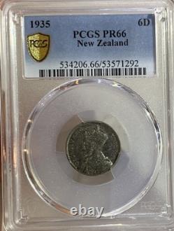 Nouvelle-Zélande George V Preuve 6 pence 1935 PR66 PCGS ? pièce en argent