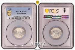 Nouvelle-Zélande George VI 1940 Sixpence 6d Pcgs Ms62