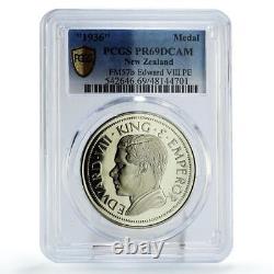 Nouvelle-Zélande King Edward VIII Modèle de Couronne PR69 PCGS Médaille en CuNi pièce de monnaie 1936 1984