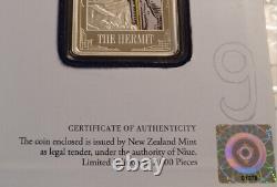 Nouvelle-Zélande Menthe 1 once troy Preuve Tarot #9 Le Hermite Coa 1078/2000