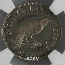 Nouvelle-zélande 1935 Preuve Six Pence, Ngc Pf66, Mintage 364, Seulement 3 Grade Supérieur