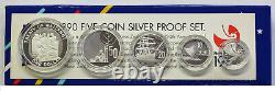 Nouvelle-zélande 1990 Silver Proof Coin Set - Traité De Waitangi