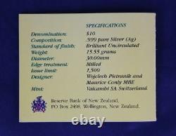 Nouvelle-zélande 1998 Silver Proof Pièce Kiwi Proof Rare