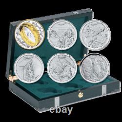 Nouvelle-zélande 2003 Le Seigneur Des Anneaux Silver Proof Coin Set! Rare
