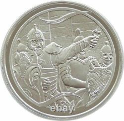 Nouvelle-zélande 2003 Silver Proof Lord Of The Rings Coin-theodon Rides