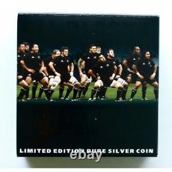 Nouvelle-zélande- 2011 1 Oz Silver Proof Coin- Rugby Haka All Blacks Rugby