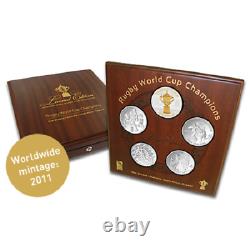 Nouvelle-zélande 2011- Silver Proof Coin Set- Champions De Coupe Du Monde De Rugby